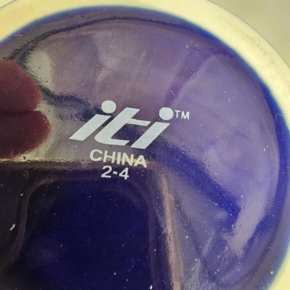 ITI Maxwell House Vintage Cobalt Blue Ceramic Creamer 4.5"H Collectable - Picture 7 of 8